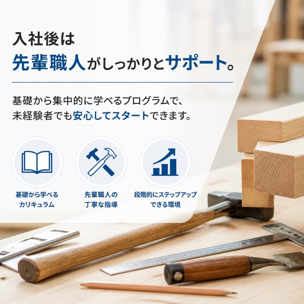 未経験者歓迎、充実のサポート体制